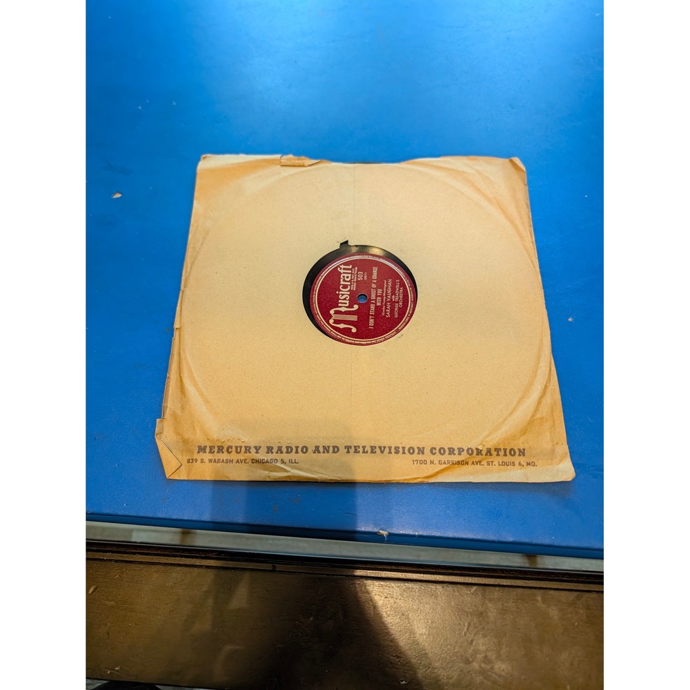 Sarah Vaughan Musicraft 503 78 RPM I Don't Stand a Ghost of a Chance Jazz Record